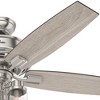Hunter 52" Bennett Lighted Ceiling Fan Brushed Nickel with Grey Walnut/Light Grey Oak Blades - 3 of 4