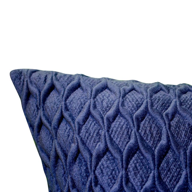 20"x20" Oversize Fishnet Ruched Velvet Square Throw Pillow - Edie@Home, 5 of 8