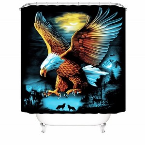 Eagle Shower Curtains for Bathroom Waterproof Fabric Bath Curtain Durable Soft Stylish Bathroom Decor 72x72 Inch - 1 of 1