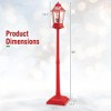 NAYSAYE 5.3 Ft Christmas Snow Globe Lantern, Musical Snowy Streetlamp 8 Tunes, Blowing Snow, Rotating Scene for Entryway, Porch, Red, 12.5"*12.5"*64" - 4 of 4