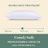 ComfyDown Down Alternative Bed Pillow  King (20" x 36")  300TC Cotton Cover  Made in USA - 2 of 4