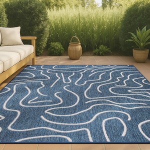 JONATHAN Y Nolan Modern Coastal Organic Shapes Indoor/Outdoor Area Rug - 1 of 4