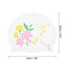Unique Bargains Silicone Morning Glory Pattern Waterproof Swim Cap 1 Pc - 4 of 4