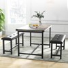 COZONY Dining Table Set for 4 with 2 Upholstered Benches - Rectangular Kitchen Table Set for Small Spaces, Apartment - 4 of 4