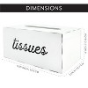 AuldHome Design Rectangular Tissue Box Cover, Modern Farmhouse Style Enamelware Oblong Tissue Cover Holder - 3 of 4