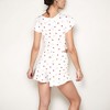 Anna-Kaci Lounge Women's Heart Print Pajama Set with Short Sleeve Cropped Top and Bow Accents with Matching Elastic Waist Shorts - 4 of 4