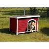 Medium Wooden Outdoor Dog House with Waterproof Roof & Adjustable Feet, Weatherproof Shelter, Red - Nertpow - 2 of 4