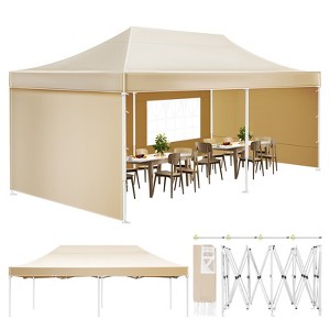 Yardgrace Large Party Tent Tents for Parties Awning Canopy Canopy Sun Shade Khaki - 1 of 4