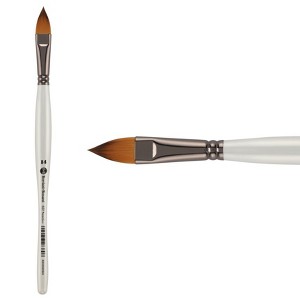 Borciani e Bonazzi Unico Fiamatto Synthetic Series 822 Paint Brush, Cat's Tongue Size 14 - For Acrylic and Watercolor Painting - Ergonomic Handle, - 1 of 1