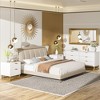 3-Drawer Dresser – Modern Wood Chest with Gold Handles, Bedside Nightstand with Storage for Closet & Bedroom - 4 of 4