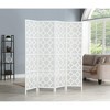 Gulches 4-Panel White Diamond Design Room Partition, Contemporary Folding Screen - 2 of 4