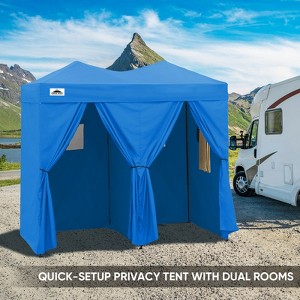 EAGLE PEAK Outdoor Changing Room 8x4, 2 Room Pop Up Portable Changing Room, Sun Shelter, Portable Dressing Room - 1 of 4