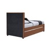 Meridian Furniture,Hudson Vegan Leather Twin Trundle Bed - 4 of 4