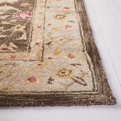 Gray and Beige Handmade Wool Tufted 4' x 6' Area Rug