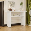 Elegant Minimalist Console Table, Sofa Table With Rounded Edges And Sturdy Shelf Design, Console Table Wood-Cuddlewood - 3 of 4