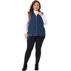 Agnes Orinda Women's Plus Size Corduroy Zipper Side Pocket Casual Sleeveless Fleece Vests - 3 of 4