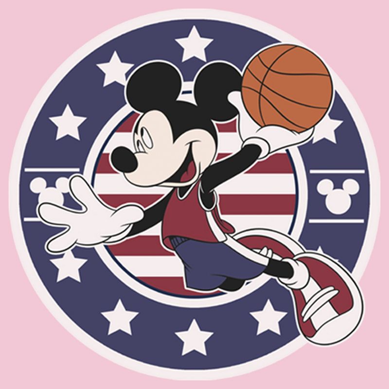 Girl's Disney Mickey Mouse Basketball Dunk T-Shirt, 2 of 5