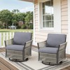 Buenhomino Patio Furniture Wicker Outdoor Conversation Set - 3 of 4