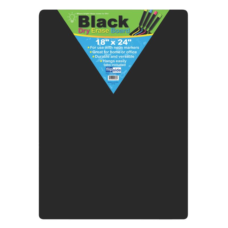 Flipside Products Black Dry Erase Board, 18" x 24", Pack of 2, 2 of 3