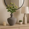 Decorative Ribbed Vase for Living Room Decor - Modern Flower Vase for Bedroom Styling, Office Spaces, or Home Decor Accent - 2 of 4