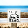 Slickblue Dog and Beach Wood Sign, Knotty Pine Material, Wall or Shelf Decor, Rustic Style, 7x7 Inches, Multiple Colors - 2 of 3