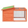 vidaXL Rabbit Hutch Brown, Green Solid Pine Wood, Plywood Rabbit Hutch - 3 of 4