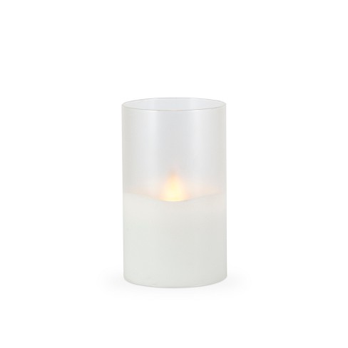 Everlasting Glow 3.5D x 6H Hand poured Wax Candle in frosted glass with  exclusive illumaflame glow