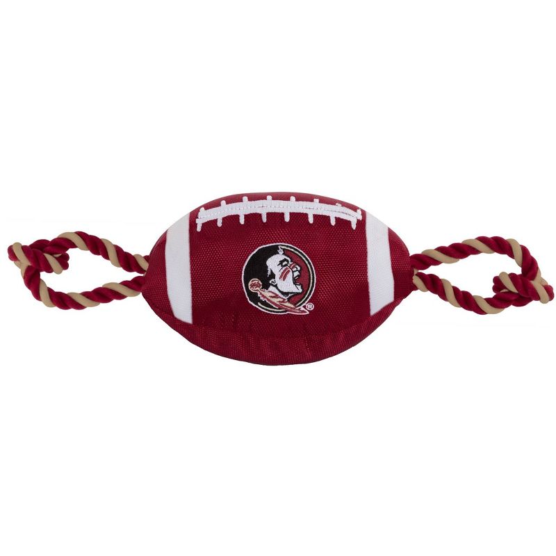 NCAA Florida State Seminoles Nylon Football Dog Toy, 1 of 5