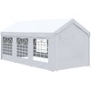 Outsunny 10ft x 20ft Party Tent & Carport, Portable Garage Outdoor Canopy Tent with Removable Sidewalls and Windows - 4 of 4