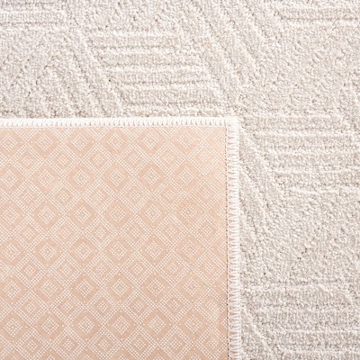 Ivory Rectangular Non-slip Synthetic Area Rug
