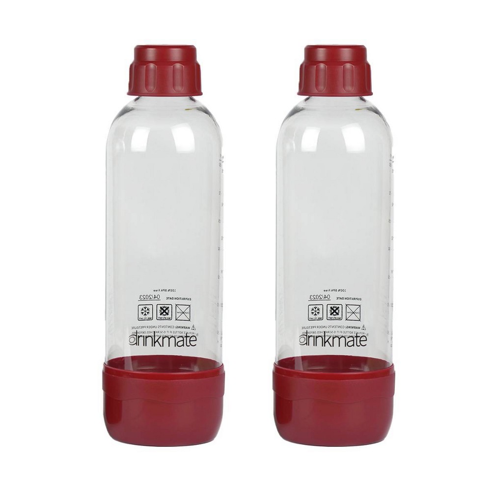 Photos - Water Bottle Drinkmate 33oz Bottle - 2pk - Red