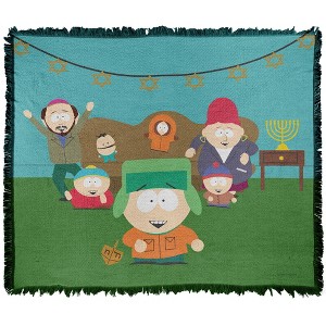 South Park Kyle Hanukkah Blanket 50"x60" Woven Tapestry - 1 of 4