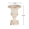 AZL1 Life Concept Planter MGO Garden Urn with Drainage Hole Stopper and No Assembly Needed for Indoor or Outdoor Use, White, 24"*17.5"*17.5" - 3 of 4