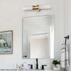 Claxy Modern Gold Wall Sconce with Frosted Glass Tube Bathroom Vanity Light Fixtures - 4 of 4