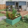 Outsunny Raised Garden Bed, Galvanized Steel Planters for Outdoor Plants with Multi-reinforced Rods, 71" x 36" x 23" - 3 of 4