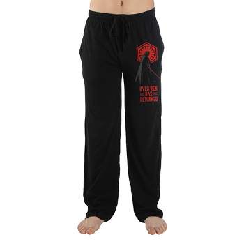 Kylo Ren Star Wars Characters Mens Black Sleep Pajama Pants