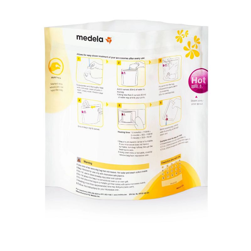 Medela Quick Clean Micro-Steam Sanitizing Bags, 5 of 13