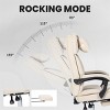 Ergonomic Office Chair With Footrest & Removable Headrest, Velvet 155° Reclining Computer Desk Chair,360° Swivel Ofiice Chair-Tanpinhause - 4 of 4