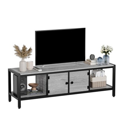 Homhougo 65 Inch TV Stand with Storage,TV Entertainment Center Up to 75 Inch TV,Wooden TV Stand for Living Room, Bedroom,Grey Gray