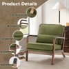 JIONJOY Mid-Century Accent Lounge Chair - Rubberwood Frame, High-Resilience Foam Cushion, Armrest Reading Chair - 2 of 4