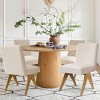 Set of 4 Upholstered Dining Chairs, Modern Solid Wood Kitchen Chairs with Linen Fabric, Mid-Century Accent Chairs for Dining Room-Maison Boucle - 2 of 4