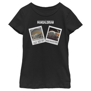 Girl's Star Wars The Mandalorian The Child Polaroids T-Shirt - 1 of 4