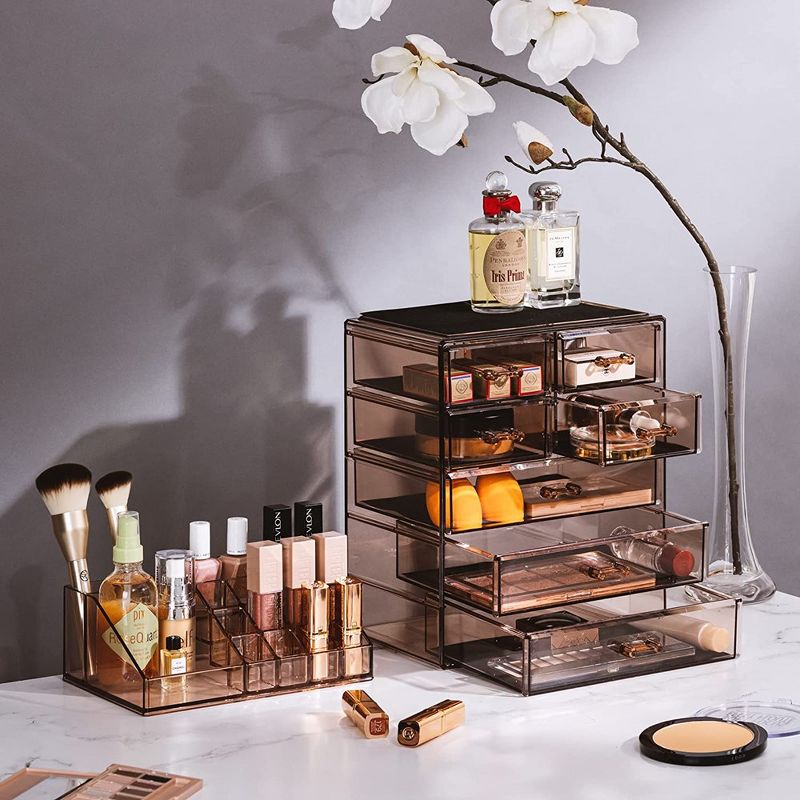 Sorbus Clear Cosmetic Makeup Organizer Case & Display - Spacious Design - Great for Dresser, Bathroom, Vanity & Countertop, 3 of 8