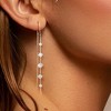 8 Pairs 316L Stainless Steel Threader Earrings Set, Double Twist Chain Tassel Drop Dangle Earrings for Women - 2 of 4
