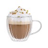 SharpChef 2PK Double Wall Borosilicate Glass Cups, Insulated Coffee & Tea Mugs, Heat-Resistant, Lightweight - 4 of 4