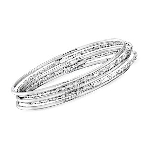 Ross-Simons Italian Sterling Silver Jewelry Set: 5 Bangle Bracelets - 1 of 4