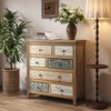 25.59" Wood Vintage Rustic 6-Drawer Accent Chest with Ample Drawer Storage, Sturdy Construction, and Versatile Room Placement - 3 of 4