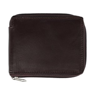 CTM Leather Zip-Around Bifold Wallet with Coin Pocket - 1 of 4