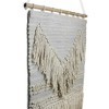 Slickblue Handmade Textured Bohemian Wall Art - 16"x26" Cotton Yarn Decor in Cream, Blue-Grey, and More - 2 of 4