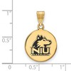 Black Bow Jewelry 14k Yellow Gold Plated Sterling Silver Northern Illinois Huskies NCAA Medium Pendant - 2 of 3